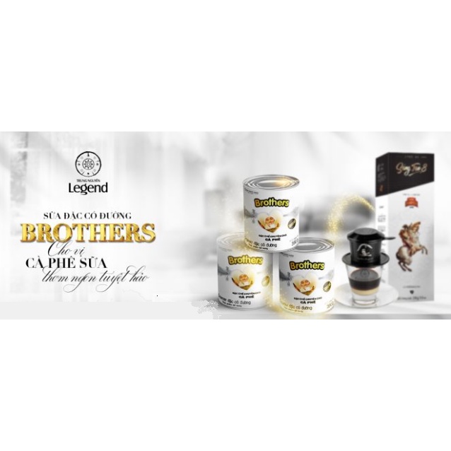 Combo 5 lon Sữa đặc Brothers Trung Nguyên Legend - Nguyên liệu pha chế cà phê