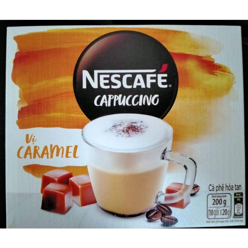 Cà Phê Hòa Tan Nescafe Latte Vị Sô Cô La (Hộp 10 Góix24g)/Cappuccino Vị Caramel, Vị Dừa (Hộp 10 Góix20g) | BigBuy360 - bigbuy360.vn