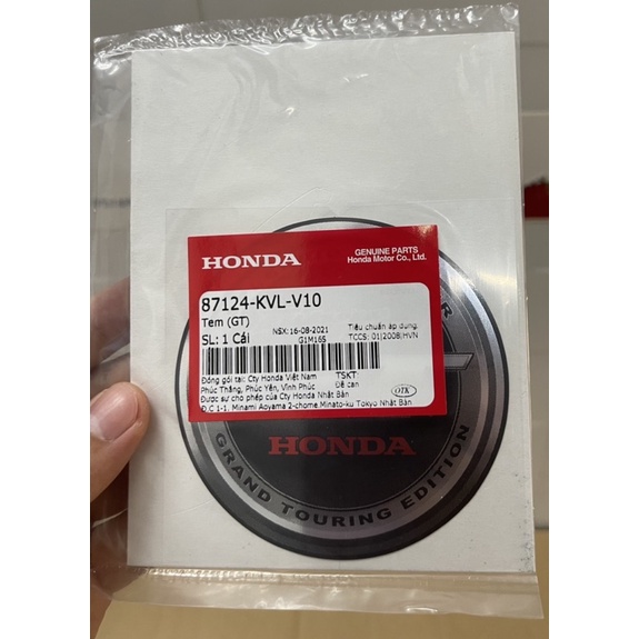 tem chữ gt cho xe future neo hàng chính hãng 87124KVLV10