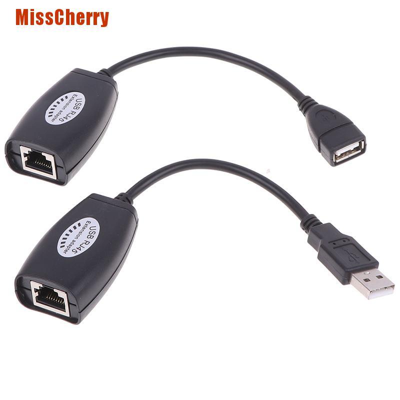 [MissCherry] Usb Utp Extender Adapter Over Single Rj45 Ethernet Cat5E 6 Cable Up To 150Ft