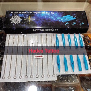 Hộp Kim xăm và Ngòi 15RL đi nét ( 20 kim + 20 ngòi )