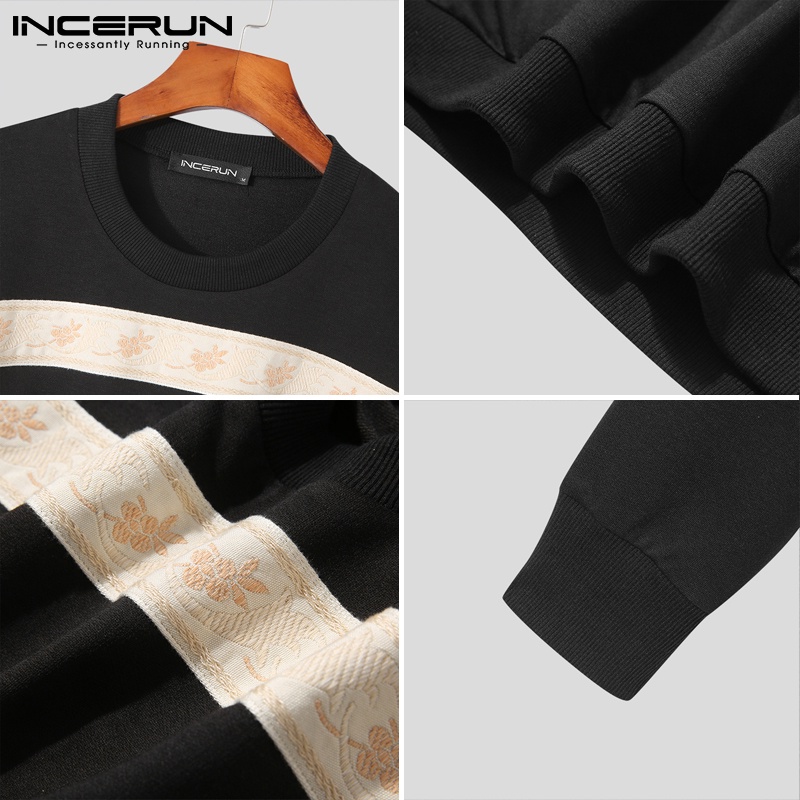 Áo lửng INCERUN tay dài cổ tròn sành điệu cho nam