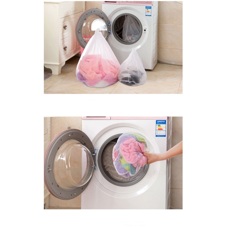 TÚI GIẶT DÂY RÚT VẢI LƯỚI ĐỰNG QUẦN ÁO, ĐỒ LÓT - TÚI GIẶT ĐỒ BẢO QUẢN QUẦN ÁO BIBI 33