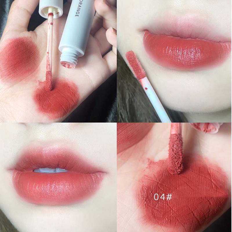 [Hàng mới về]Son kem lì HERORANGE mềm mịn như nhung chống thấm nước chống khô môi lâu trôi