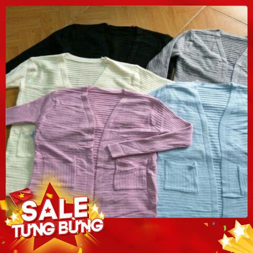 Áo khoác len Cardigan dáng dài xẻ tà phong cách Hàn Quốc siêu xinh -Hàng nhập khẩu