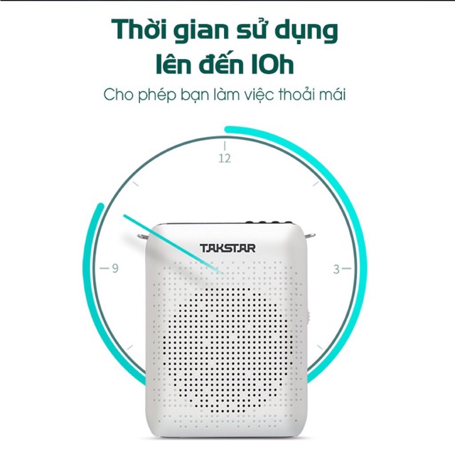 [Mã 55ELSALE1 giảm 7% đơn 300K] Máy trợ giảng Takstar E220 có 2 mic không dây và có dây bắt tần sóng hệ đài FM