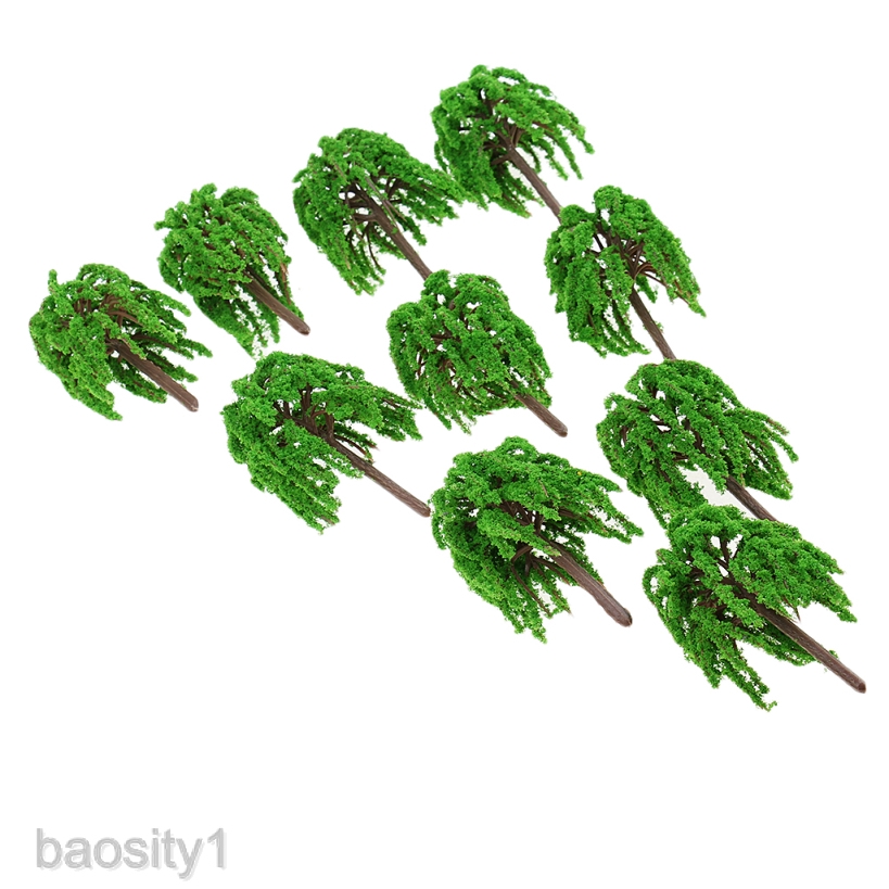 Set 10 Mô Hình Cây Nhựa Tỉ Lệ 1: 150 Dùng Để Trang Trí