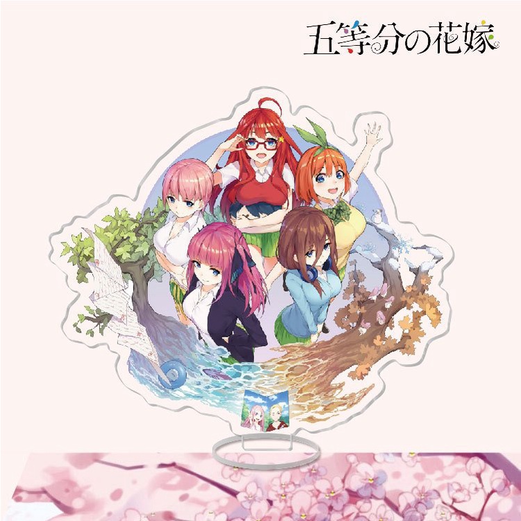 Mô hình Standee Gotoubun No Hanayome ver CHỊ EM Nhà Có 5 Nàng Dâu Tượng Acrylic Anime mica chibi trang trí trưng bày