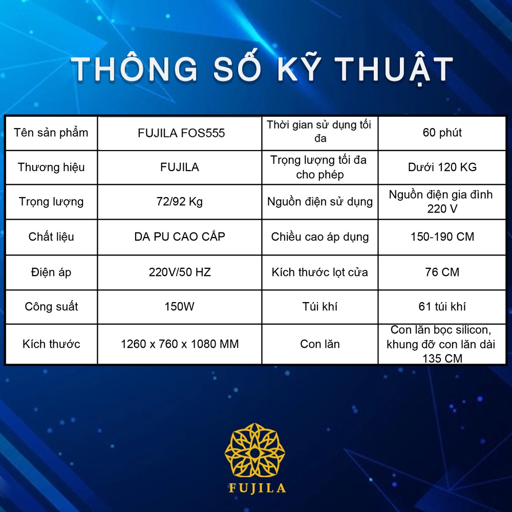 Ghế massage trị liệu  FUJILA FOS 555 - Món quà hiếu nghĩa tặng cha mẹ [BẢO HÀNH 6 NĂM - BẢO TRÌ TRỌN ĐỜI]