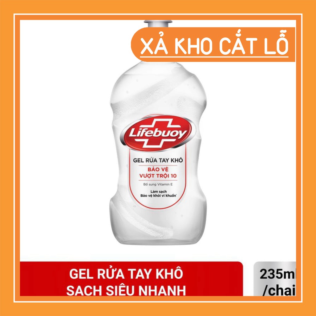 Nước rửa tay khô Lifebouy 235ml ( chai vòi / chai bật)