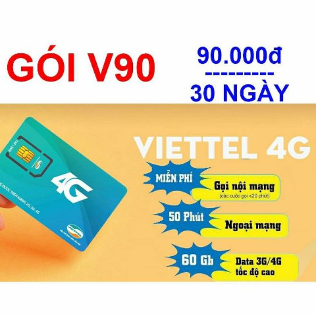 Sim v90 10 số miễn phí tháng đầu