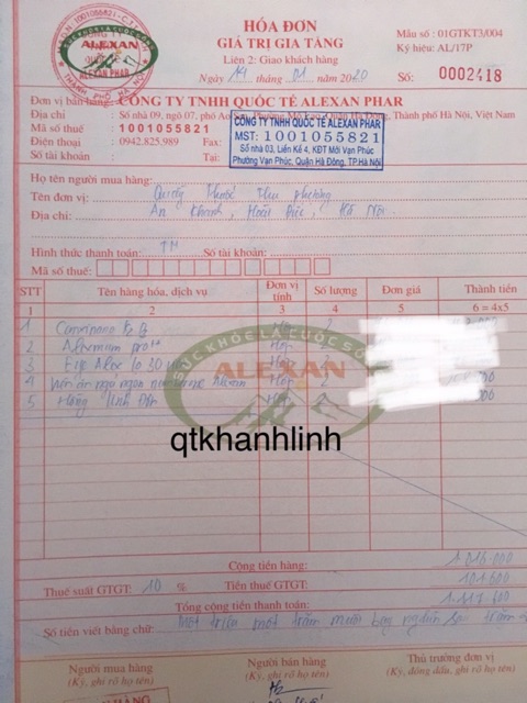 ✅(CHÍNH HÃNG) CANXI NANO K2 D3 ALEXAN | Thế Giới Skin Care