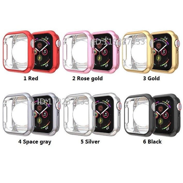 Vỏ Apple Watch Case 38mm 40mm 42mm 44mm Vỏ mạ TPU mềm cho iWatch Series SE 6/5/4/3/2/1