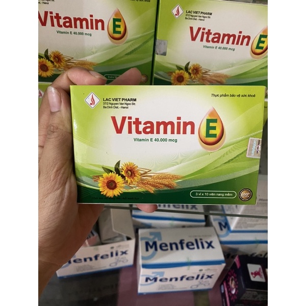 Vitamin E lạc việt pharm - Giúp Hỗ Trợ Đẹp Da, Sáng  Mịn, Tăng Khả Năng Thụ Thai