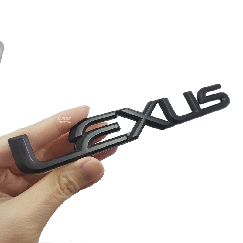 1 x Miếng Dán Logo Bằng Crom Màu Đen Cho Xe Hơi LEXUS