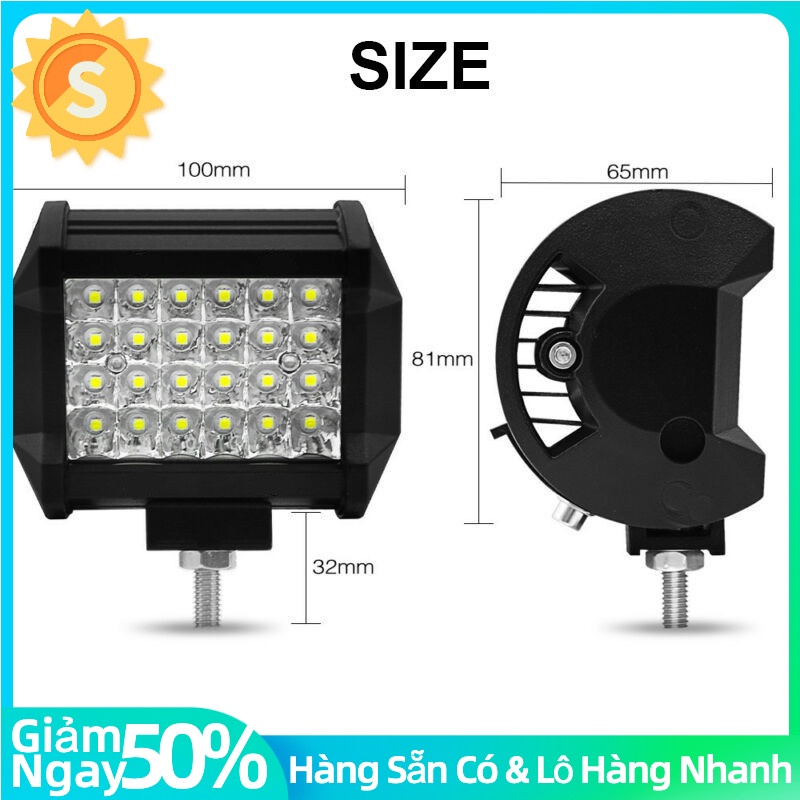 Đèn LED 12 V chiếu sáng cho xe ô tô hệ thống đèn chiếu siêu sáng 4 inch cho xe vận tải chạy đường lộ 4x4 SUV ATV