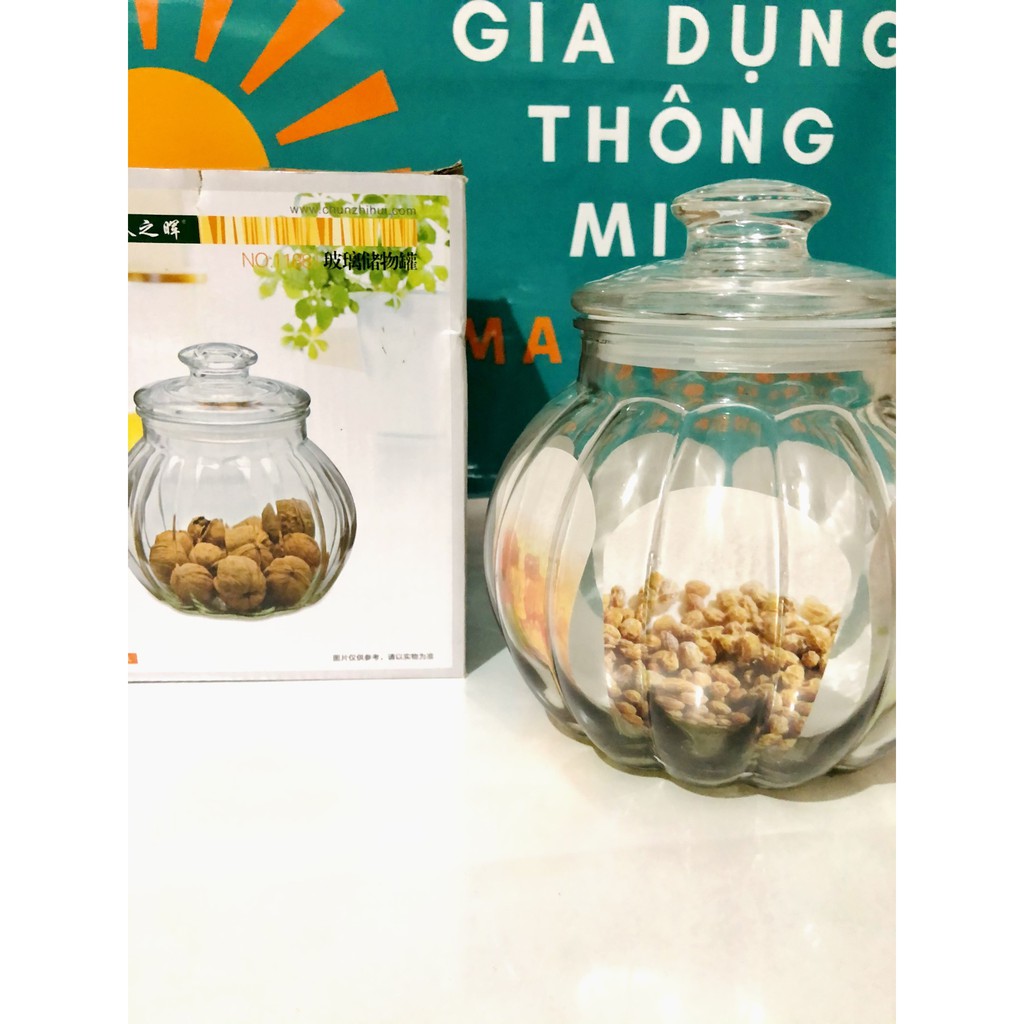 [Giá Sỉ] HŨ THỦY TINH ĐỰNG THỰC PHẨM GIA VỊ NẮP THỦY TINH