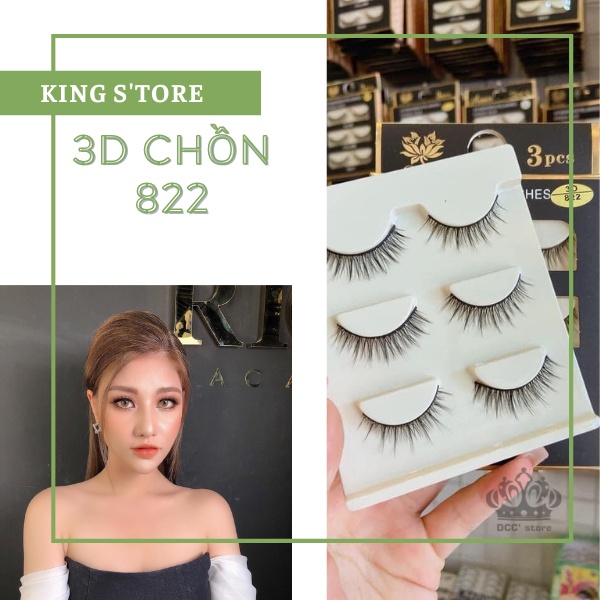 lông mi giả tây gân trong tự nhiên giả sợi lông chồn 3d 822
