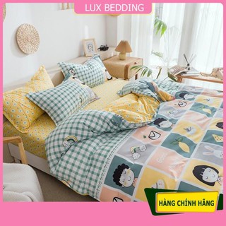 Bộ chăn ga gối cotton poly Maruko nhập khẩu bộ 4 món Chăn, ga , 2 vỏ gối