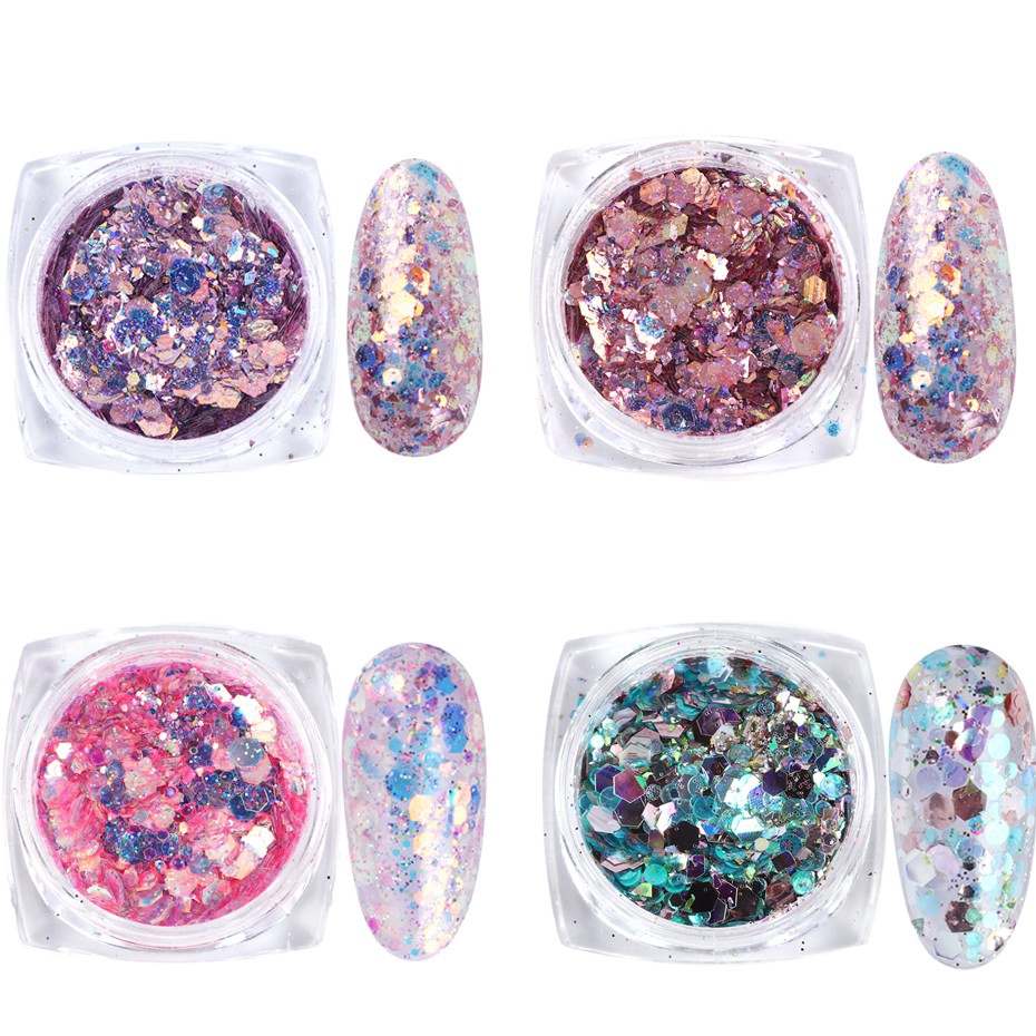 Set 8 Lọ Kim Tuyến Lấp Lánh Trang Trí Móng Nghệ Thuật