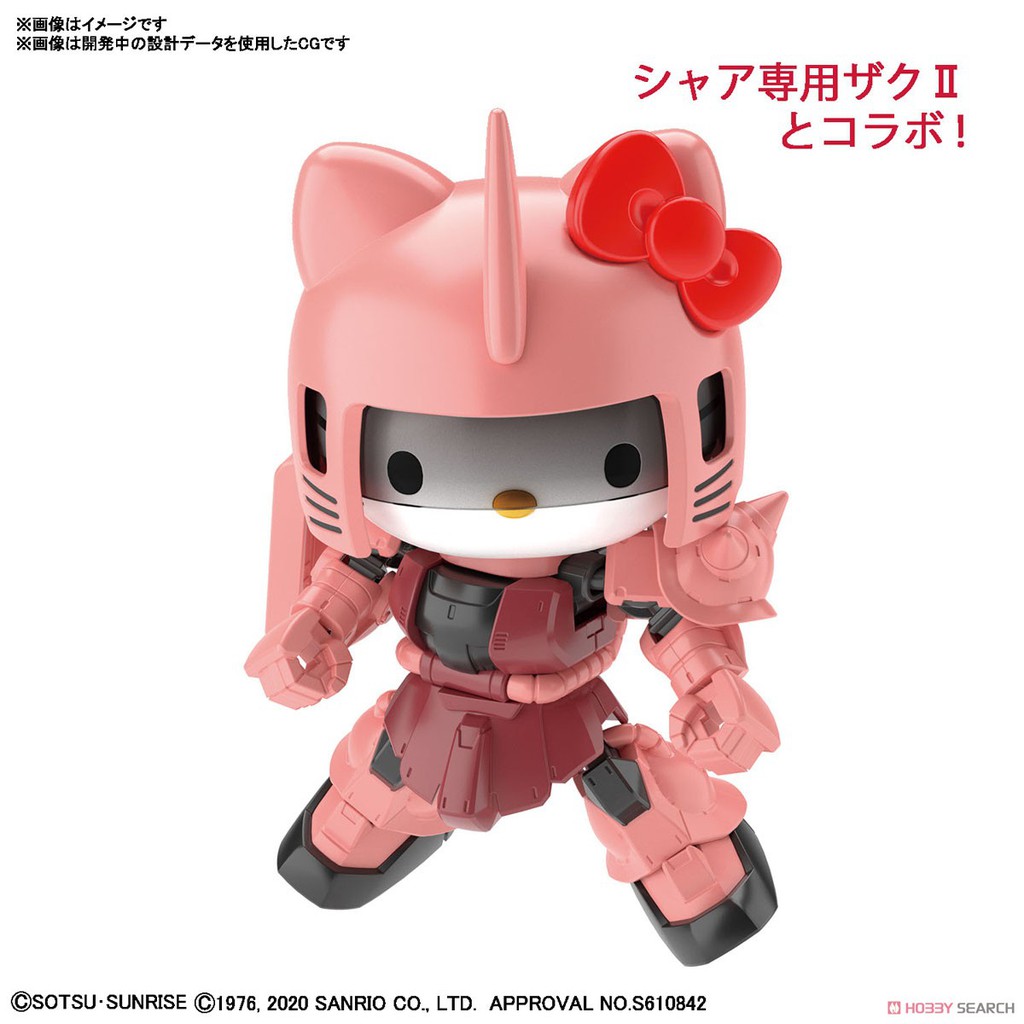 Mô hình lắp ráp Gunpla SD CS Hello Kitty Zaku II Bandai