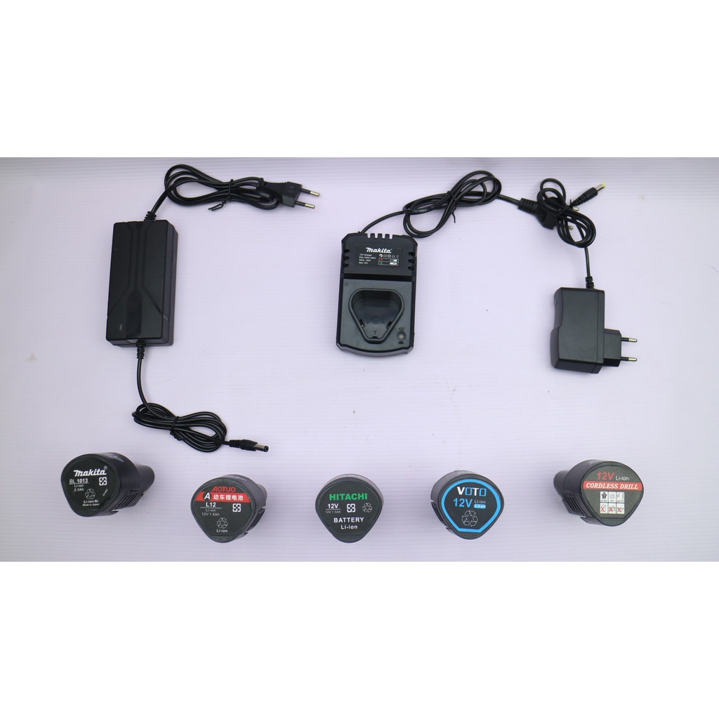Combo Pin 12v,Sạc 12v Pin trâu dùng cho máy khoan pin 12v những loại cùng chân