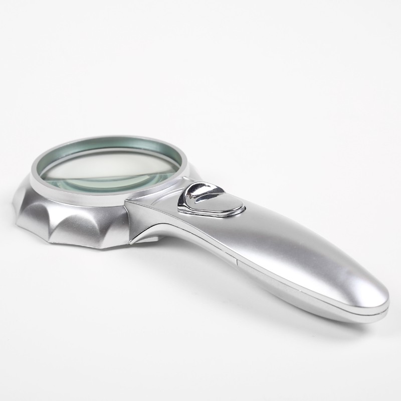 Kính lúp cầm tay 6X 💗𝑭𝑹𝑬𝑬𝑺𝑯𝑰𝑷💗 Kính lúp 65mm có đèn TH-600555