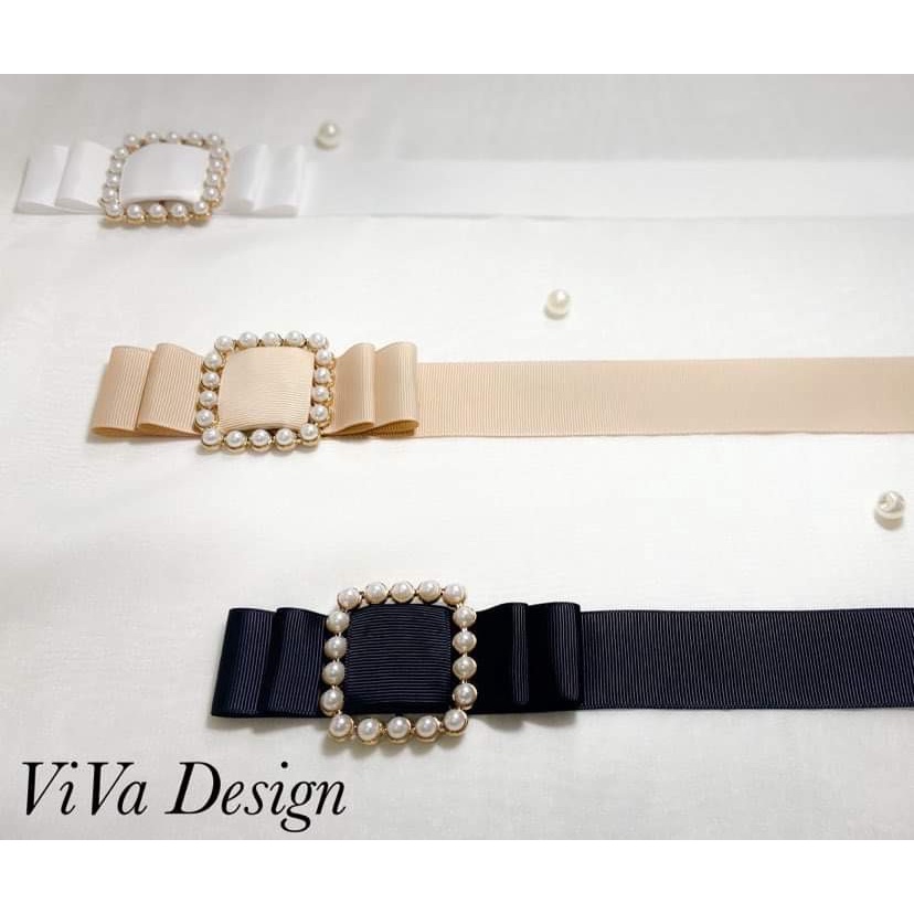 Đai váy - Belt nữ ( đai mặt ngọc vuông)