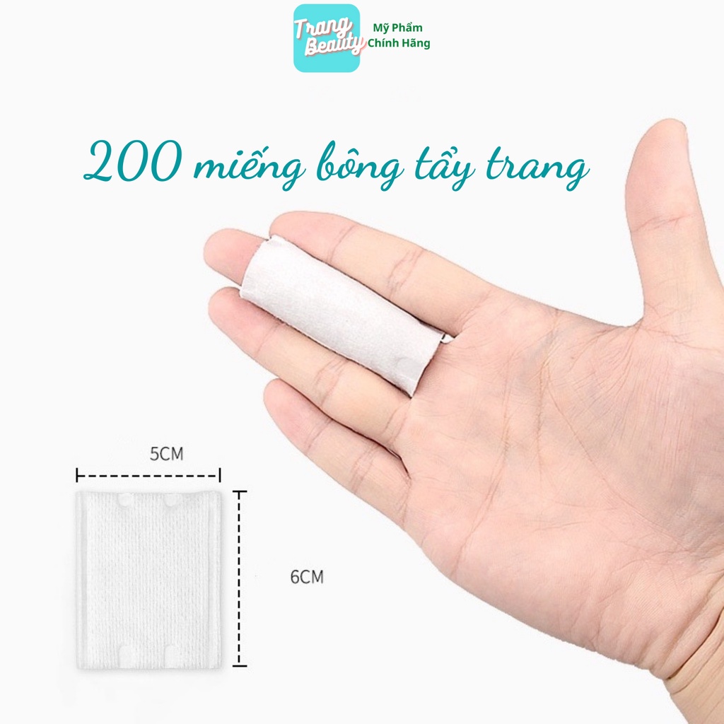 Bông Tẩy Trang 200 Miếng Uli Xanh Lá JY-328