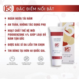 Kem bôi nám k5 lipogel 40ml
