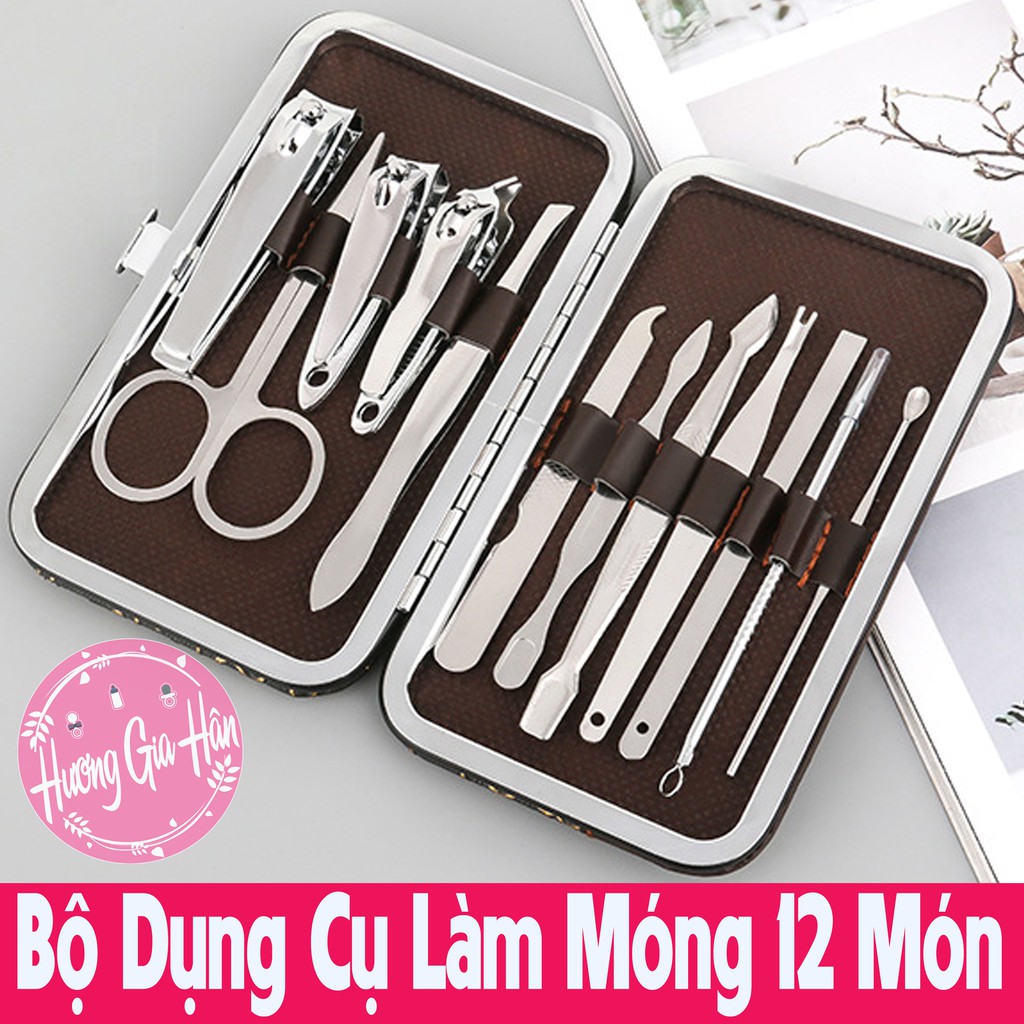 Bộ Dụng Cụ Làm Móng 12 Món Thép Loại 1 Không Rỉ