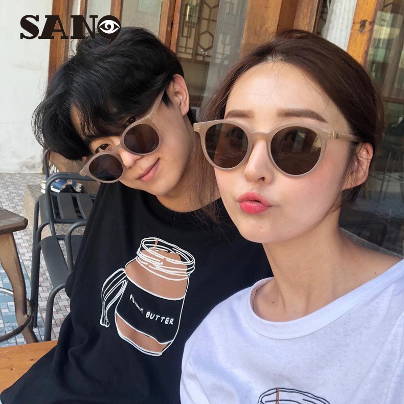 Kính Mát Gọng Tròn Bằng Nhựa Thiết Kế Mới 2019 Phong Cách Hàn Quốc Dành Cho Nam Và Nữ