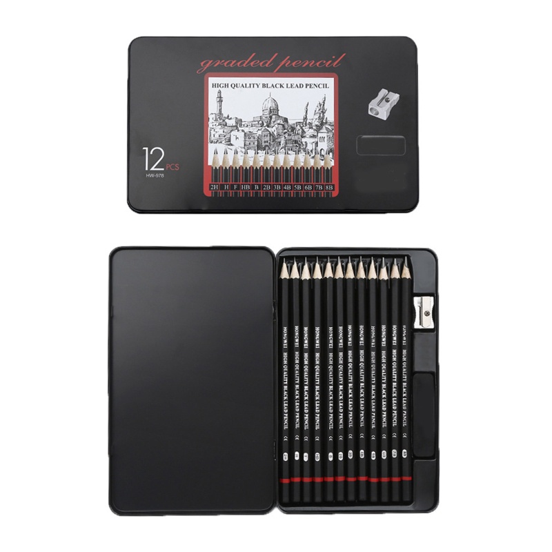 Bộ Dụng Cụ Vẽ Tranh Chuyên Nghiệp Kèm Đồ Chuốt Bằng Kim Loại Dành Cho Người Mới Bắt Đầu