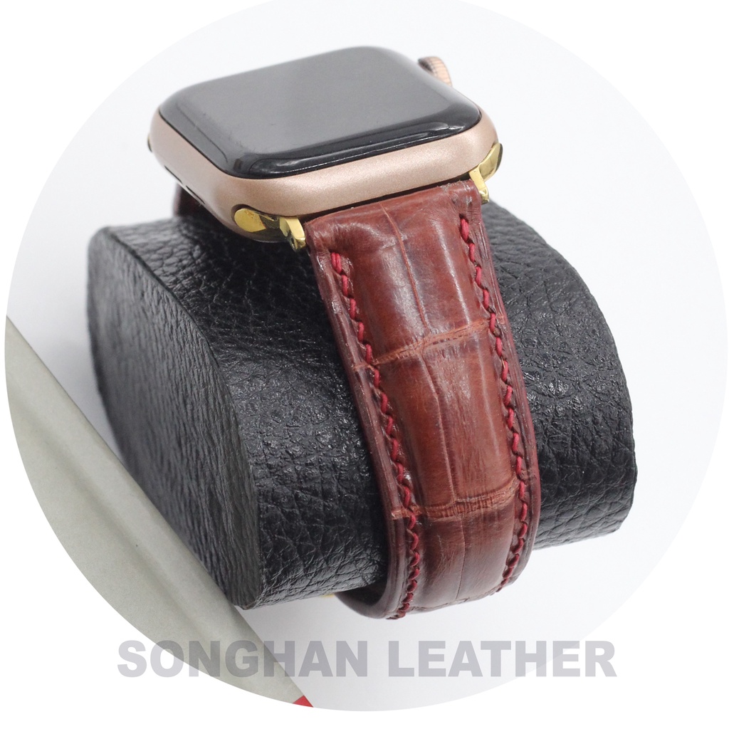 Dây Đeo Thay Thế Apple Watch Songhan Leather AW03.Dây Da Đồng Hồ Cá Sấu Nhiều Màu Dành Cho Apple Watch.BH 6 Tháng