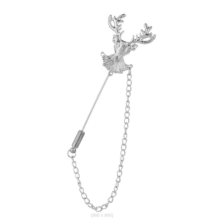 Trâm cài áo vest nam hình đầu tuàn lộc, Lapel pin thời trang TR-103