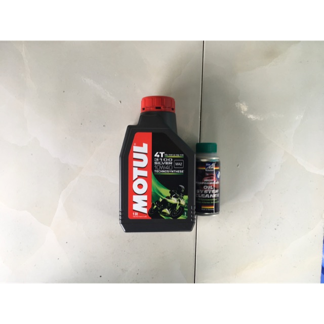 Combo Nhớt Motul 3100 10w40 (1L)+ xúc động cơ