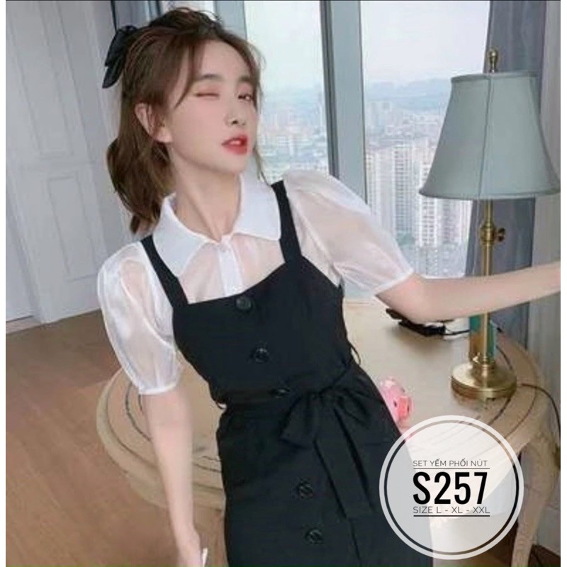 Bigsize Set yếm phối nút S257