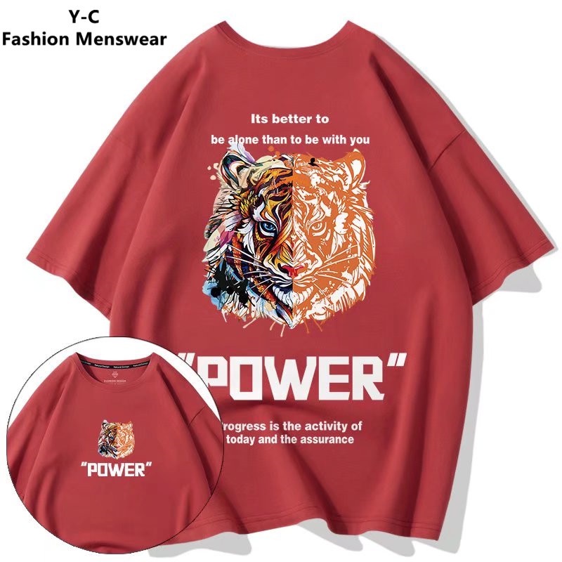 Áo Thun Tay Ngắn Dáng Rộng In Họa Tiết Hoạt Hình Phong Cách Đường Phố Thời Trang Mùa Hè Cho Nam size M-8XL