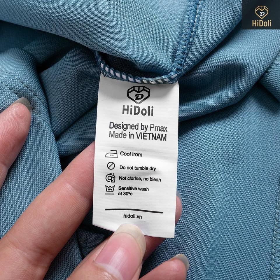 Áo polo trơn nam HIDOLI in logo