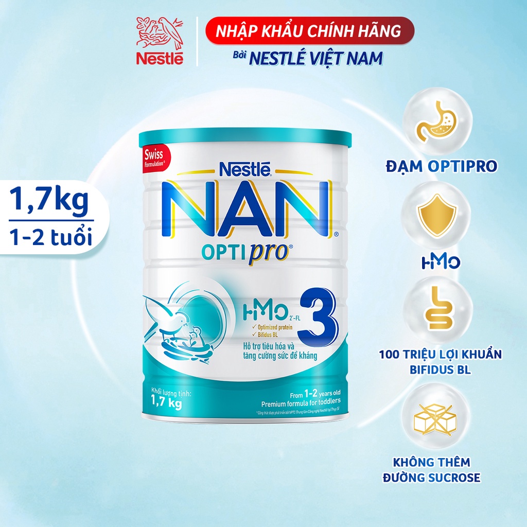Sữa bột Nan Optipro 3 HM-O Lon 900g [Date 2024]