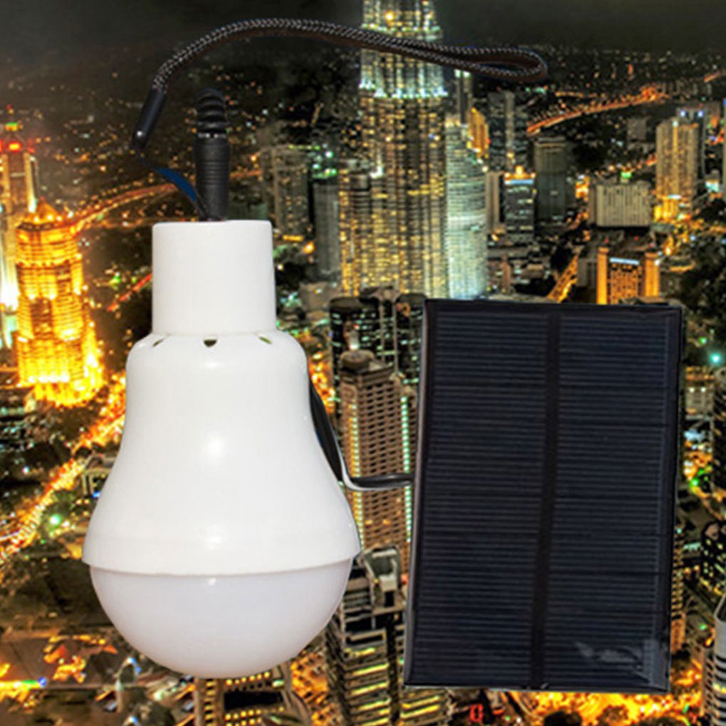 Charged Solar Energy Light LED Solar Panel Powered Emergency Bulb Outdoor Garden Camping Tent Fishing Light  💛globalsale