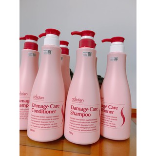 DẦU GỘI XẢ TÁI TẠO TÓC HƯ TỔN DAMAGE CARE OBSIDIAN 580ML*2