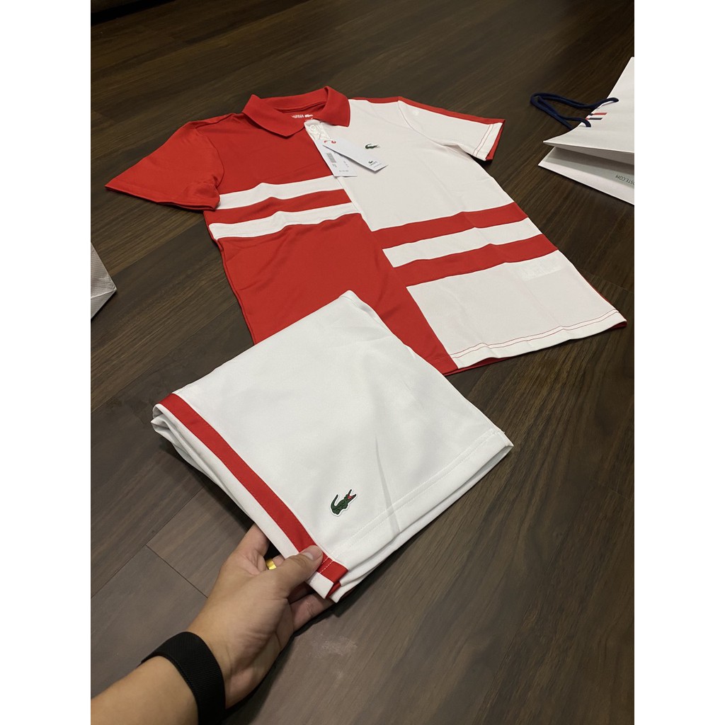 Bộ thể thao Nam, bộ polo T shirt tennis thoáng mát cho Nam Colourblock Lightweight