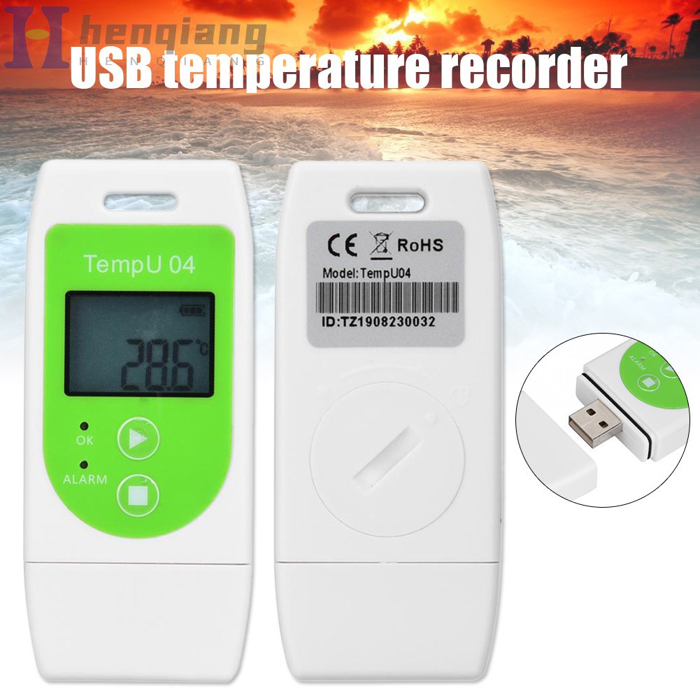 USB Temperature Humidity Recorder Temperature Data Logger Reusable Recording PDF CSV