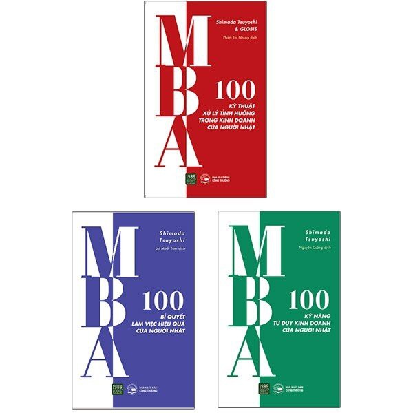 Sách - Combo 3 cuốn sách MBA 100 kỹ năng tư duy kinh doanh, 100 kỹ thuật xử lý tình huống, 100 bí quyết làm việc hiệu