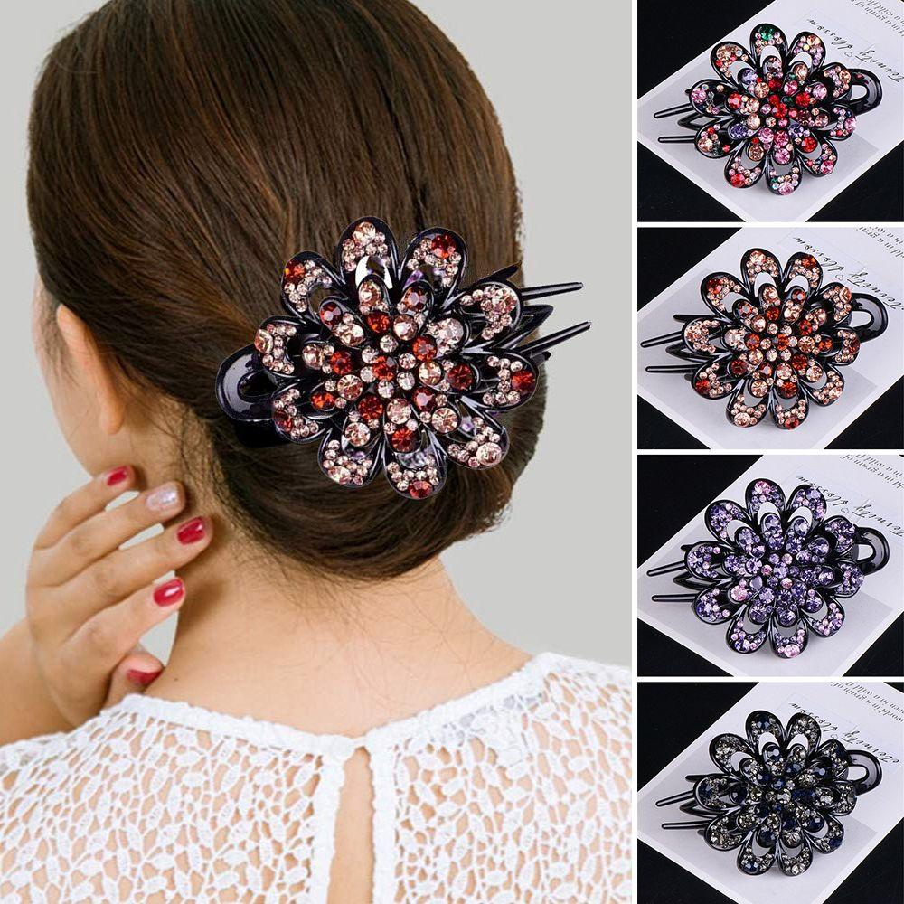 Kẹp Tóc Mỏ Vịt Tạo Kiểu Tóc Xinh Xắn Cho Bạn Gái|Kẹp Tóc Đính Đá Lấp Lánh