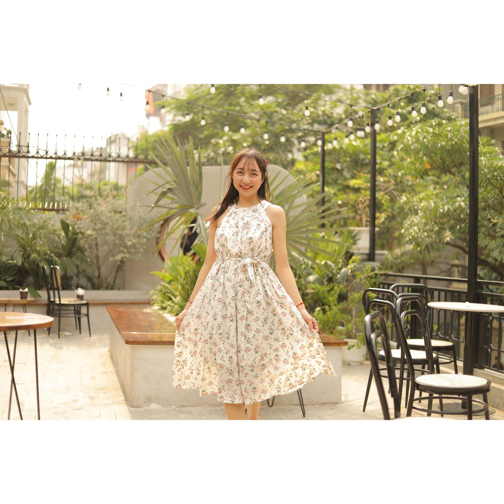 Váy yếm siêu xinh dàng xòe dài thắt nơ