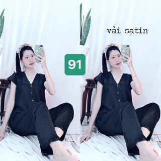 ☘️HÀNG TẾT: đồ bộ vải lụa kiểu tiểu thư <60kg