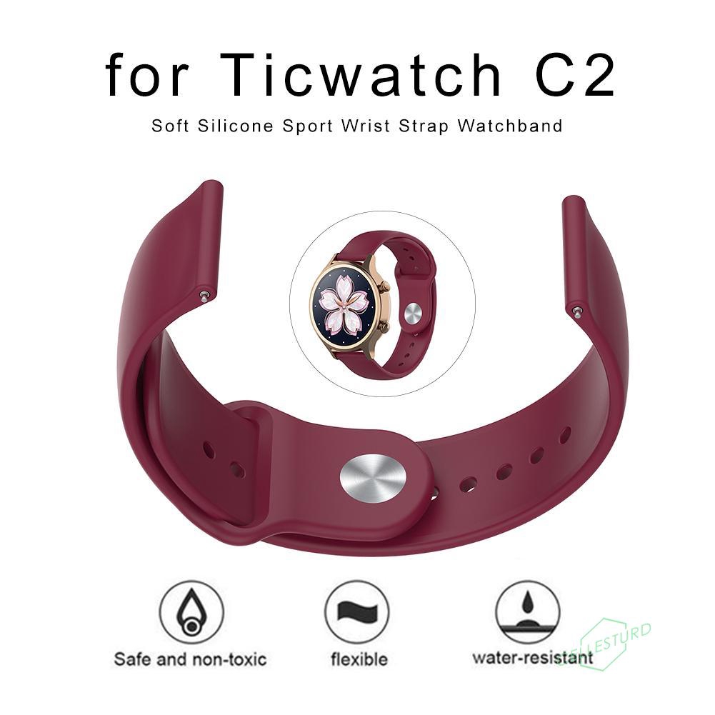 Dây Đeo Silicon Mềm Thay Thế Cho Đồng Hồ Thông Minh Ticwatch C2 18mm