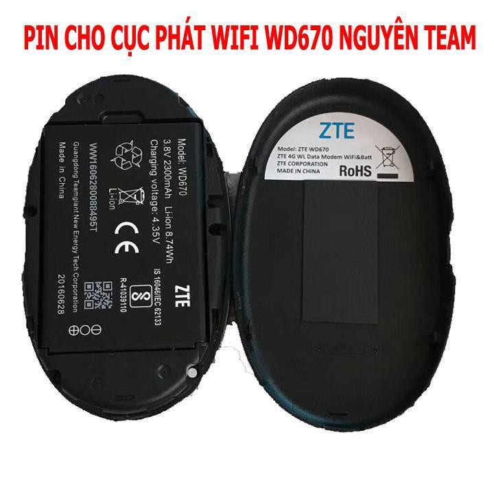 Pin Nguyên Zin Bóc Máy Siêu Bền wi-pod wd670, jazz 4g Pin ZTE Chính Hãng Pin Cục Phát Wifi 4G WD670 Wi-pod